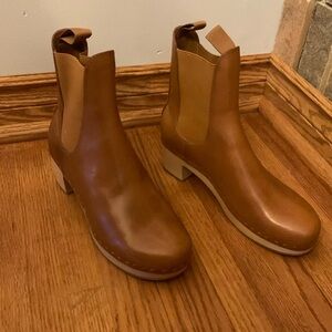 Loeffler Randall Annabelle Clog Chelsea Leather Boot Size 7M